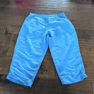 Woolrich Women's Size 10 Petite Sky Blue Hiking Crop Capri‎ Pants